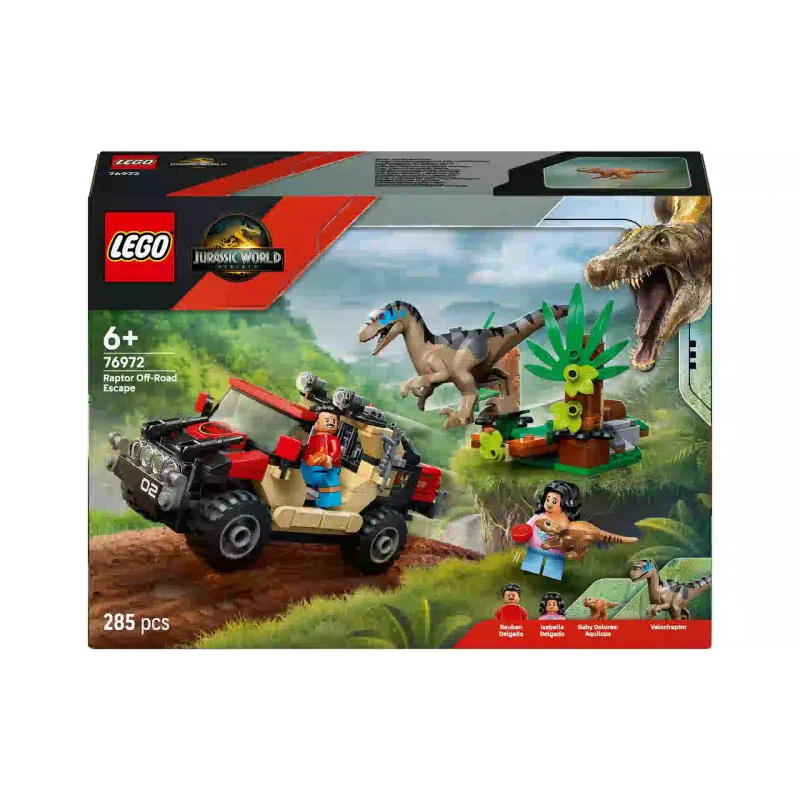 Κατασκευαστής LEGO Jurassic World Raptor Off-Road Escape (76972)