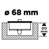 Drill bit for foam plastic Graphite (56T615), 68 x 8 x 20 mm