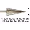 Свердло по металу східчасте Graphite (54T304), 4 х 32 мм
