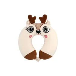 Vzglavnik za vrat Ardesto Travel Reindeer, White (ART3031NEP)