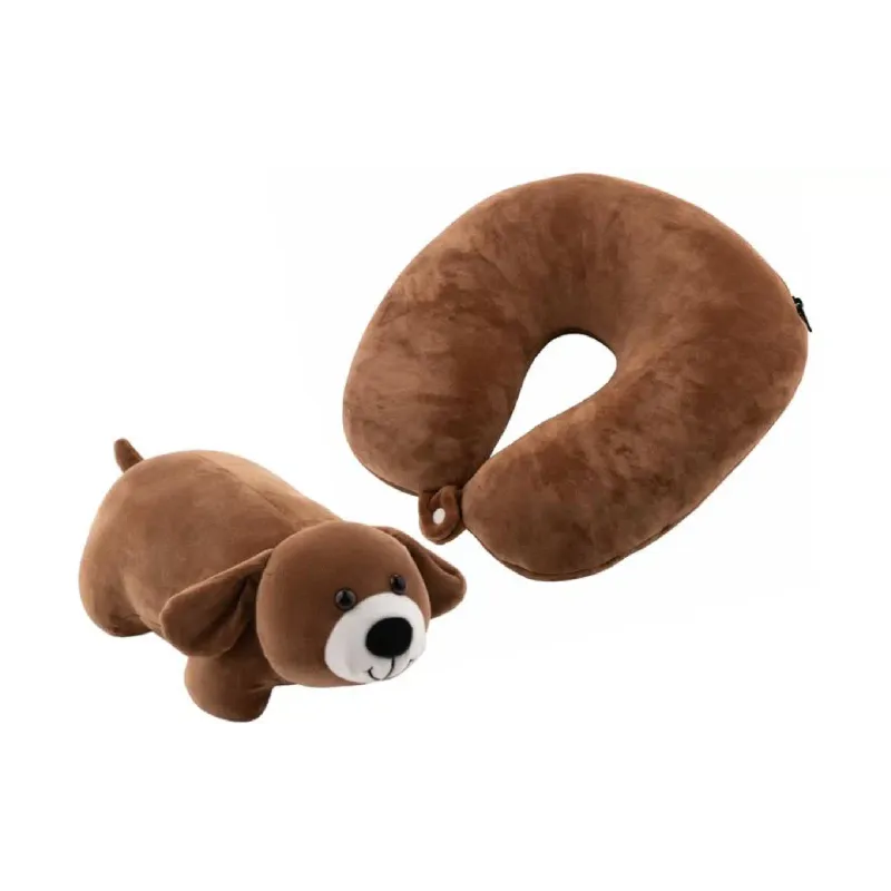 Convertible neck pillow Ardesto Travel Сute Dog (ART3035NEP), Brown