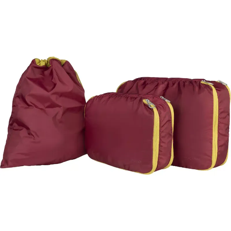 A set of covers for packing things Tucano Piego Travel 2+1 (BPI-SET-BX), Bordeaux