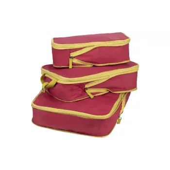 Ein Set Hüllen zum Verpacken von Dingen Tucano Piego Travel 3 in 1, Bordeaux (BPG-SET-BX)