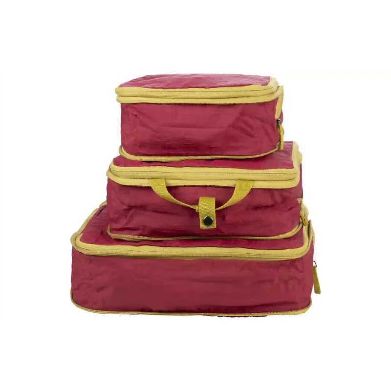 Un juego de fundas para embalar cosas. Tucano Piego Travel 3 in 1, Bordeaux (BPG-SET-BX)