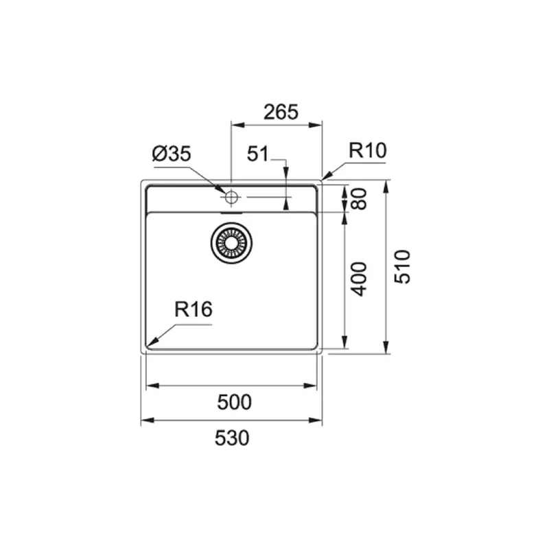 Pia da cozinha Franke Maris, Steel (127.0598.750)