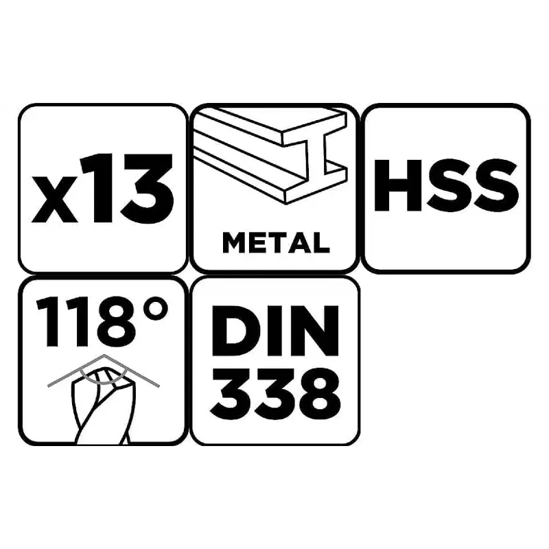 Σετ τρυπανιών για μέταλλο Graphite (54T935)