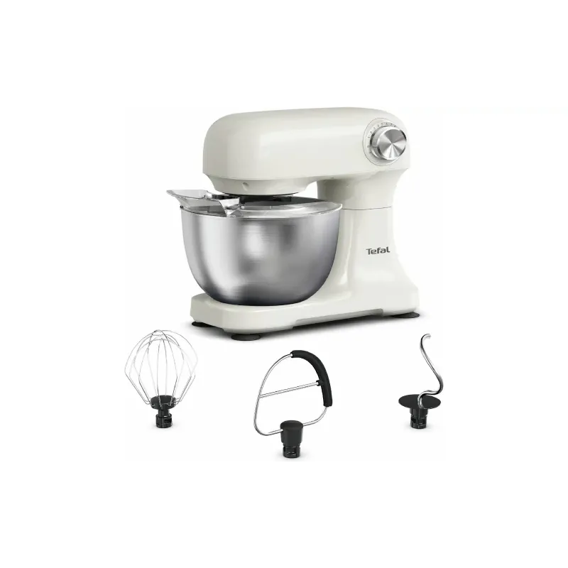 Міксер планетарний Tefal Bake Easy (QB140AF0), 3.5 л, 500 Вт, Beige