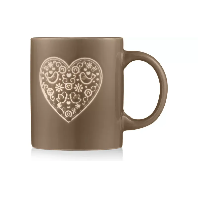 Cup Ardesto Heart (AR3074G), 320 ml, Grey