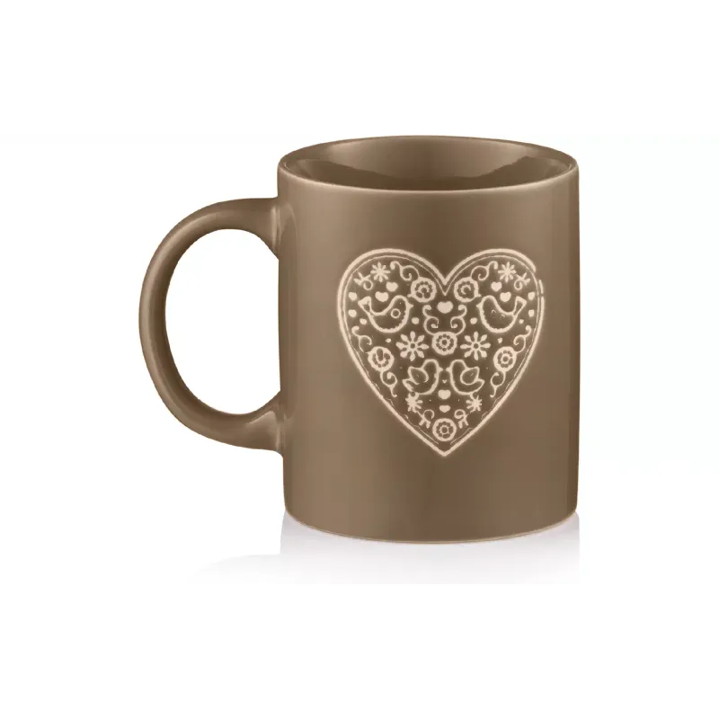 Cup Ardesto Heart (AR3074G), 320 ml, Grey