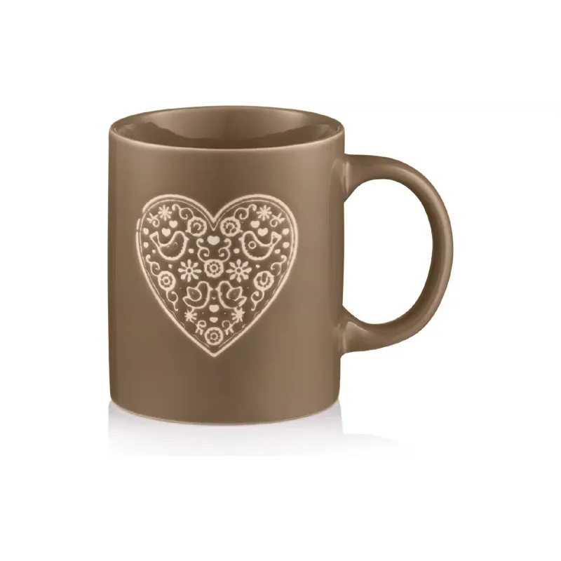 Cup Ardesto Heart (AR3074G), 320 ml, Grey