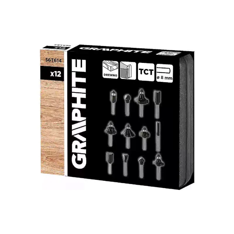 Juego de fresas para madera Graphite (56T614)