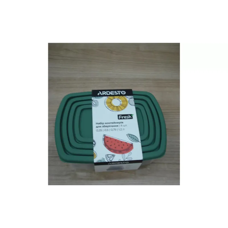 Komplet posod za shranjevanje hrane Ardesto Fresh, Green (AR1312G)