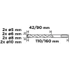 Betonfúró készlet Graphite SDS Plus (56T168)