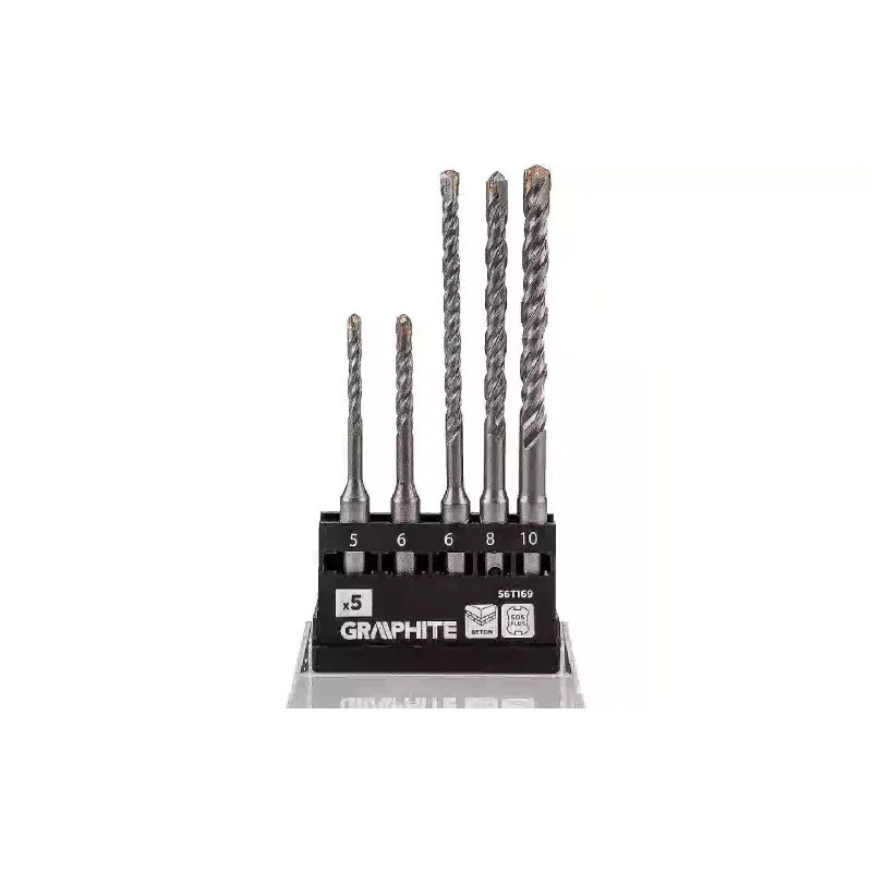 Набір свердел по бетону Graphite SDS Plus (56T169), 5 шт