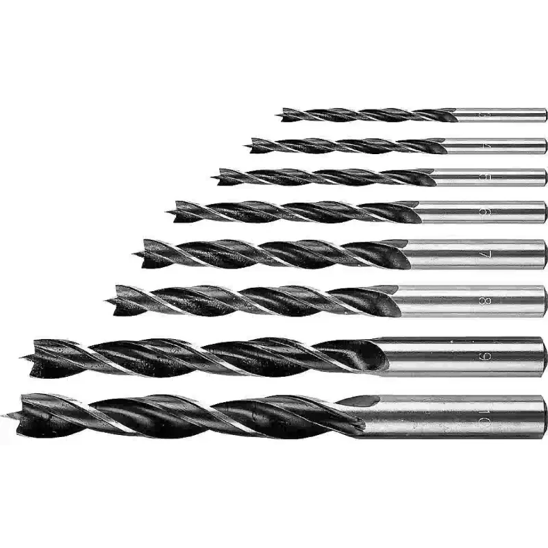 Набор сверл по дереву Graphite, 3 - 10 мм, 8 шт (54T575)