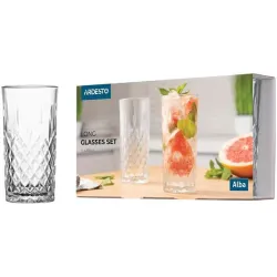 Стакан высокий Ardesto Alba, 356 мл, стекло, 6 шт (AR2635ABS) Стакан высокий Ardesto Alba, 356 мл, стекло, 6 шт (AR2635ABS)