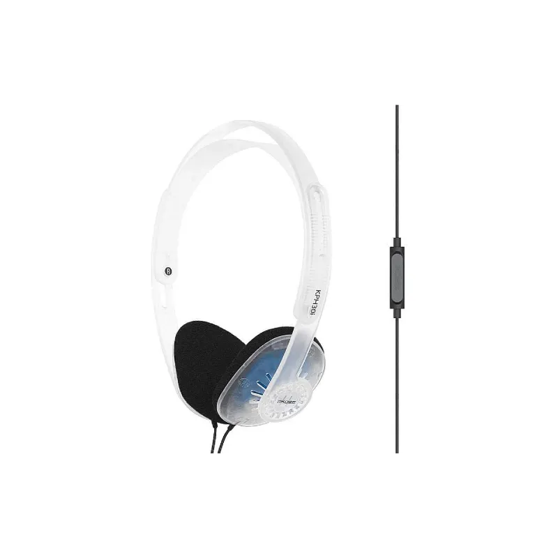 Fones de ouvido supra-auriculares Koss KPH30iCL, Transparent (196742.101)