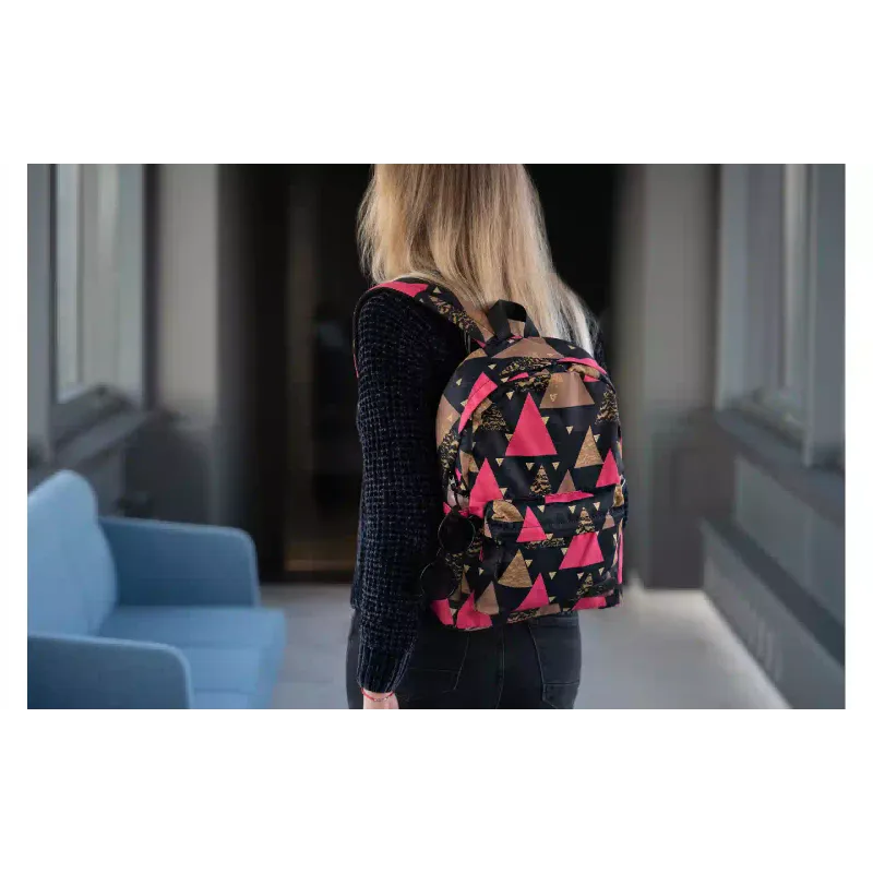 Mochila para portátil 2E TeensPack Triangles, Black (2E-BPT6114BK)
