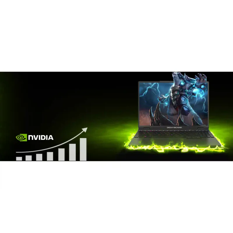 Φορητός υπολογιστής Dream Machines, Black (RX5080-18UA29)