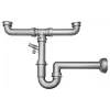 سيفون لحوض مزدوج Franke, Grey (112.0624.475)