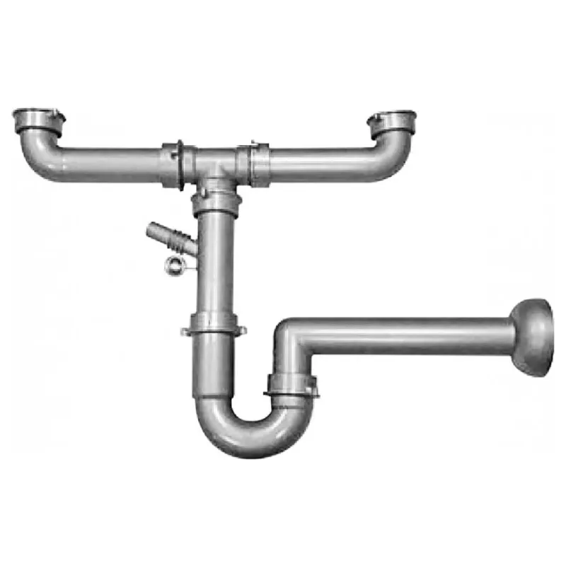 Сифон за двойна мивка Franke, Grey (112.0624.475)