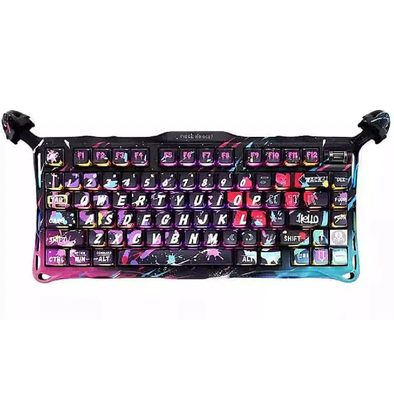 Μηχανικό πληκτρολόγιο GravaStar Mercury V75 Pro, Neon Graffiti (GSV75PRO_U_CG_BLK)