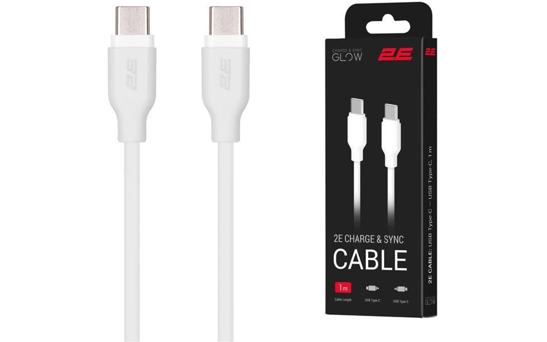 Töltő- és szinkronizáló kábel 2E USB-C - USB-C, White (2E-CCCC2-WH) Töltő- és szinkronizáló kábel 2E USB-C - USB-C, White (2E-CCCC2-WH)