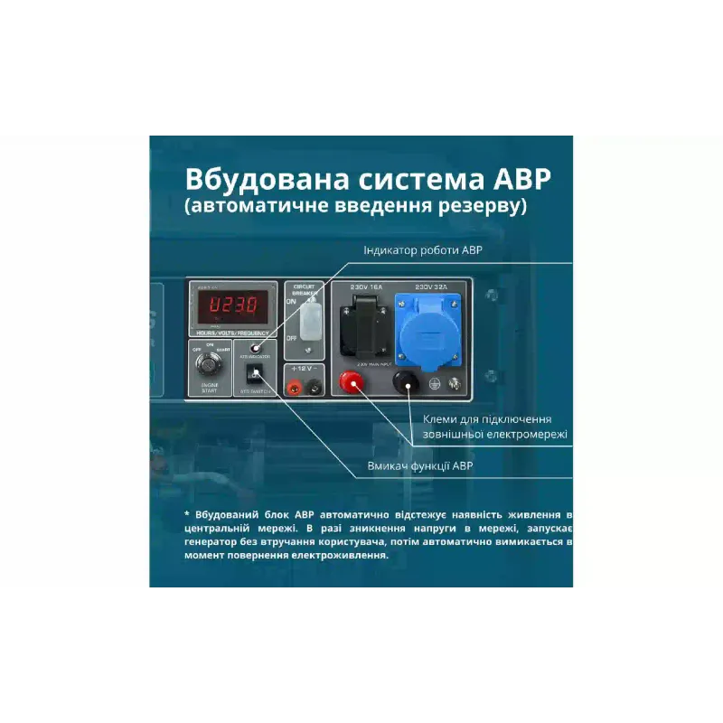 Генератор бензиновий Konner&Sohnen (KS 10000E ATS), 8 кВт, 1 фаза, АВР, електростартер