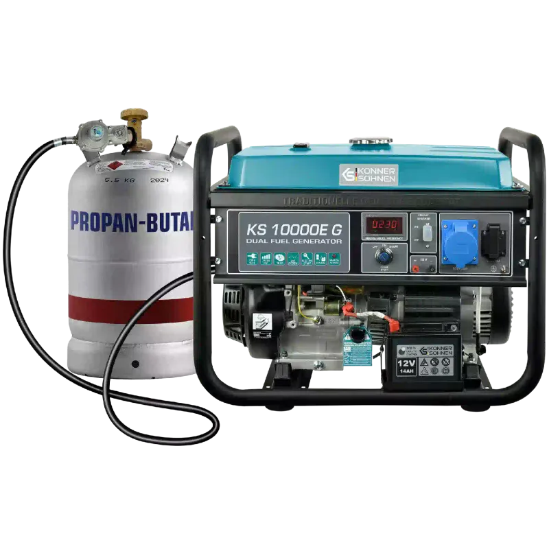 Gáz-benzin generátor Konner&Sohnen (KS 10000E G)
