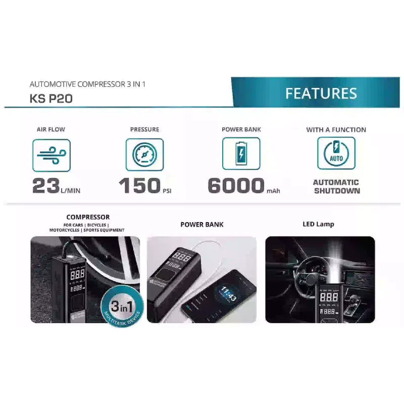 Avtomobilski kompresor Konner&Sohnen (KSP20)