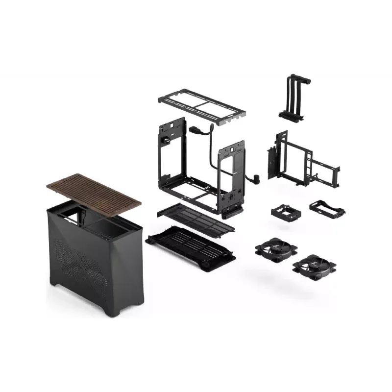 حالة الكمبيوتر Fractal Design, Black (FD-C-ERA2N-02)