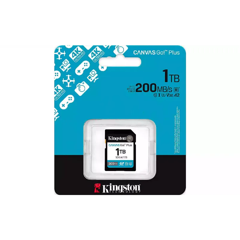 بطاقة الذاكرة Kingston Canvas Go Plus G4 (SDG4/1TB)