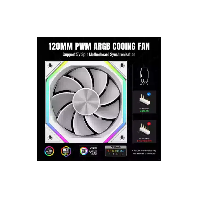مروحة العلبة Gamemax (FN12A-N2-RW)