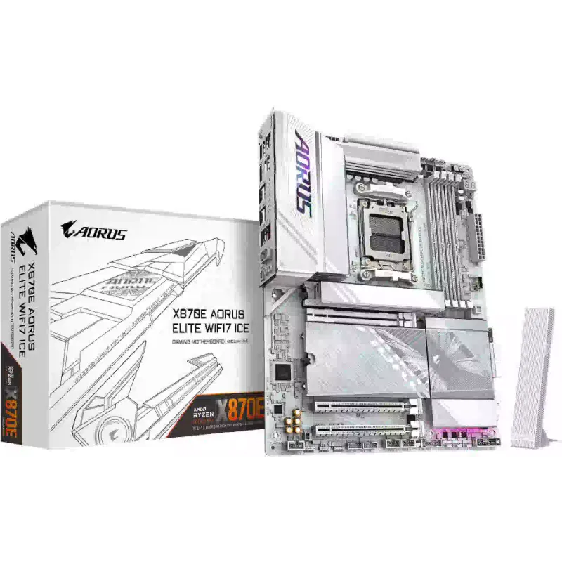 Hauptplatine Gigabyte Aorus Elite X870E, Ice (X870E AORUS ELITE WIFI7 ICE)