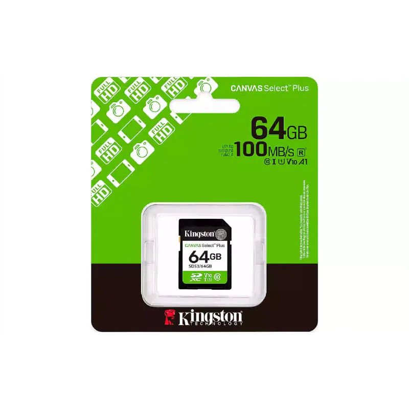 بطاقة الذاكرة Kingston Canvas Select Plus G3 (SDS3/64GB)