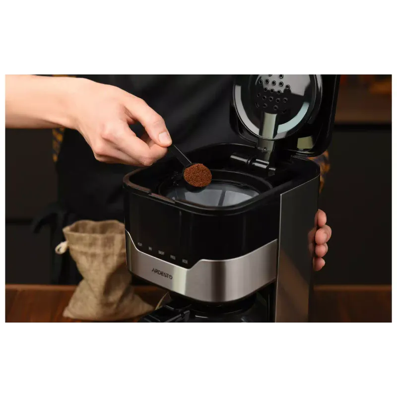 Кавоварка краплинна Ardesto (FCM-D3100), мелена кава, 1500 мл, Silver