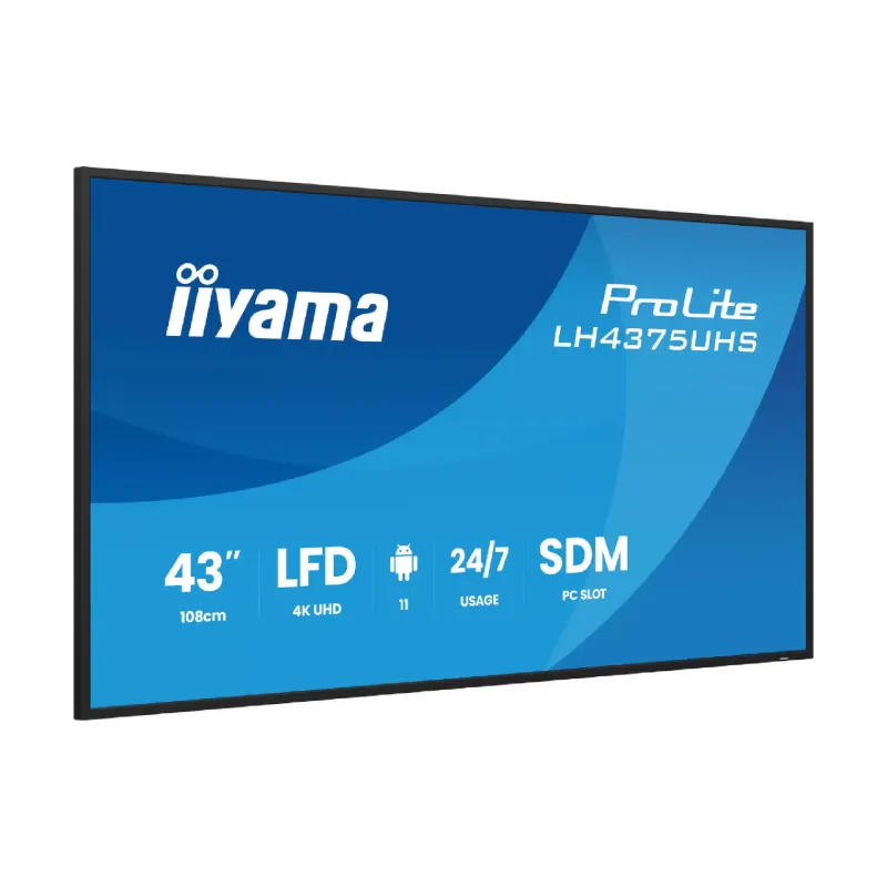 Дисплей Iiyama 42.5" 4K UHD/IPS /Android 11 (LH4375UHS-B2AG)