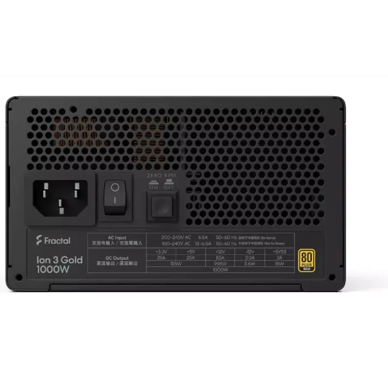 Блок живлення Fractal Design Ion 3 Gold (FD-P-IA3G-100-EU), ATX, 1000 Вт, Black