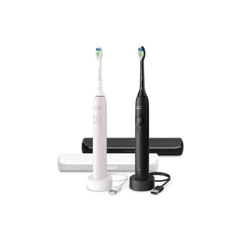Fogkefe Philips Sonicare 3100 series, Black/Pink (HX4072/42)