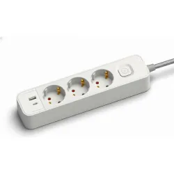 Сетевой удлинитель 3 розетки 2E TwoColors, 3 м (2E-U03ESU33WB)