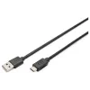 Καλώδιο Digitus USB-A - USB-C, Black (AK-300148-030-S)