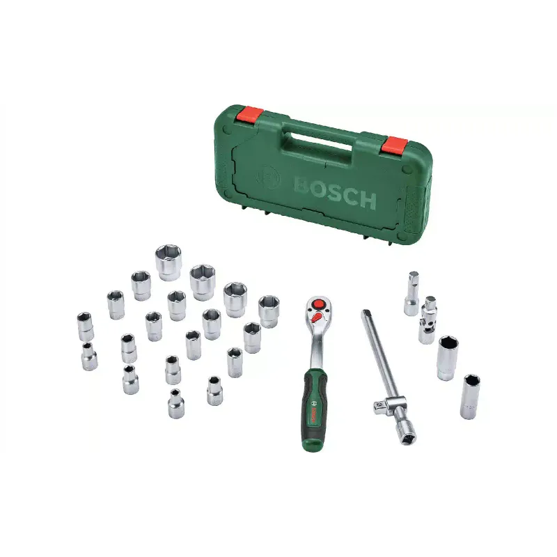 مجموعة من رؤوس المقبس مع السقاطة Bosch (1.600.A03.EG1)