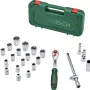 مجموعة من رؤوس المقبس مع السقاطة Bosch (1.600.A03.EG1)
