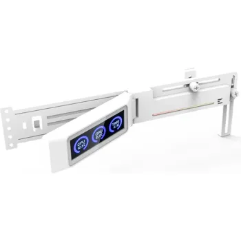 VGA държач с дисплей Zalman ZM-VS3 DS, White (ZM-VS3DSWHITE)