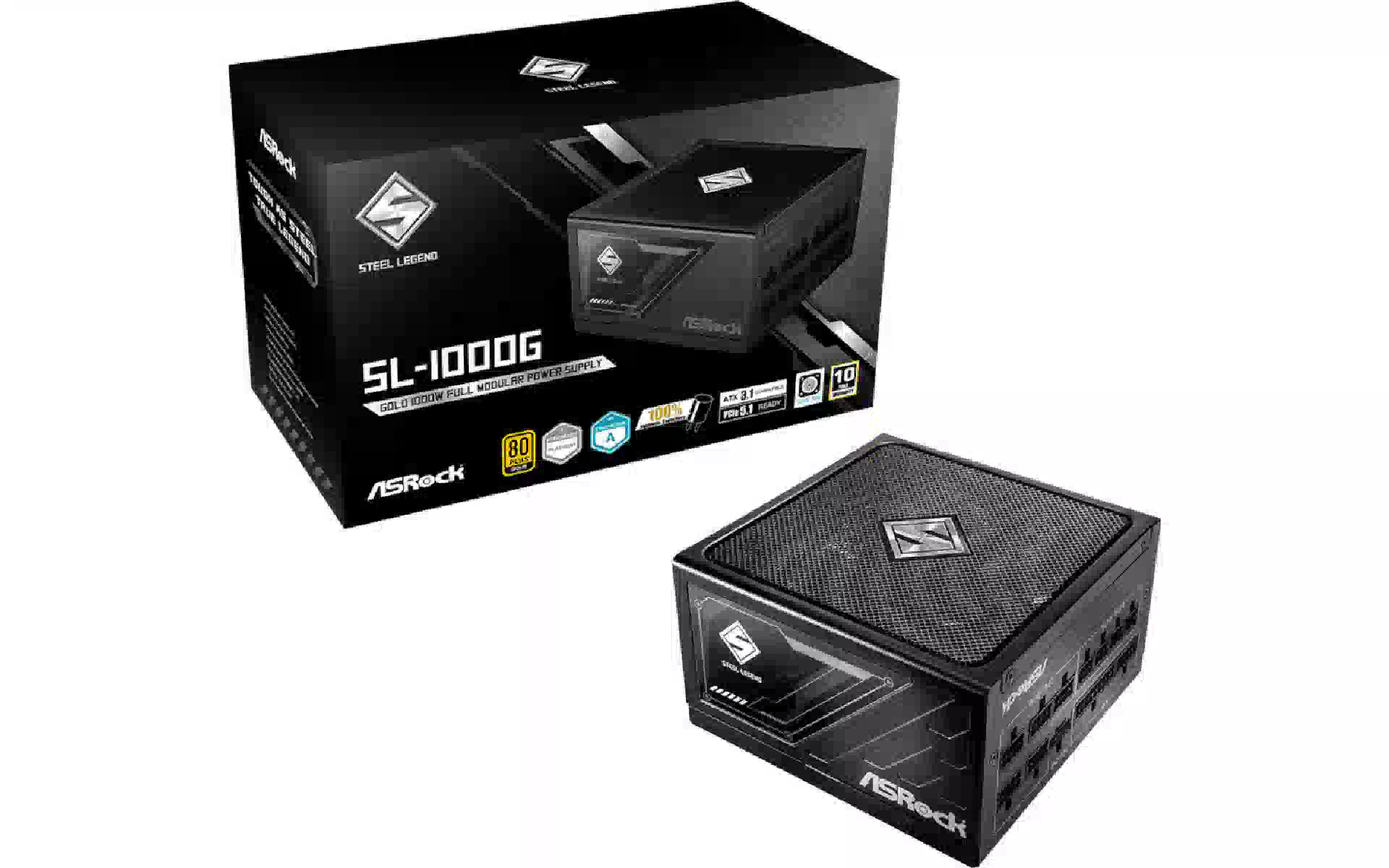 Блок питания ASRock, 1000 Вт (SL-1000G) Блок питания ASRock, 1000 Вт (SL-1000G)