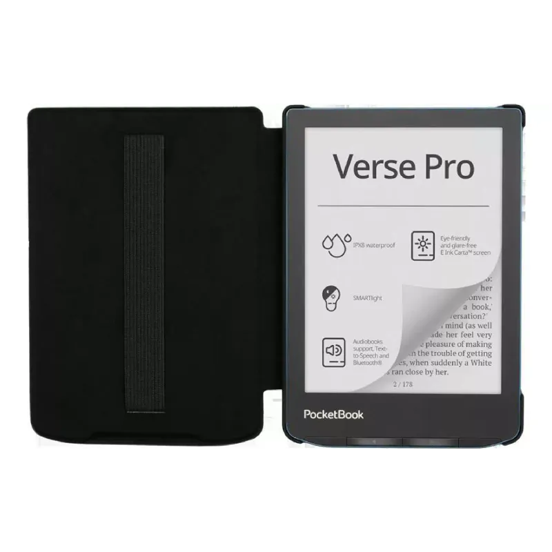 Εξώφυλλο ηλεκτρονικού βιβλίου Pocketbook 619/629/634 Shell-Strap series, Black (SH-ST-634-BK-WW)