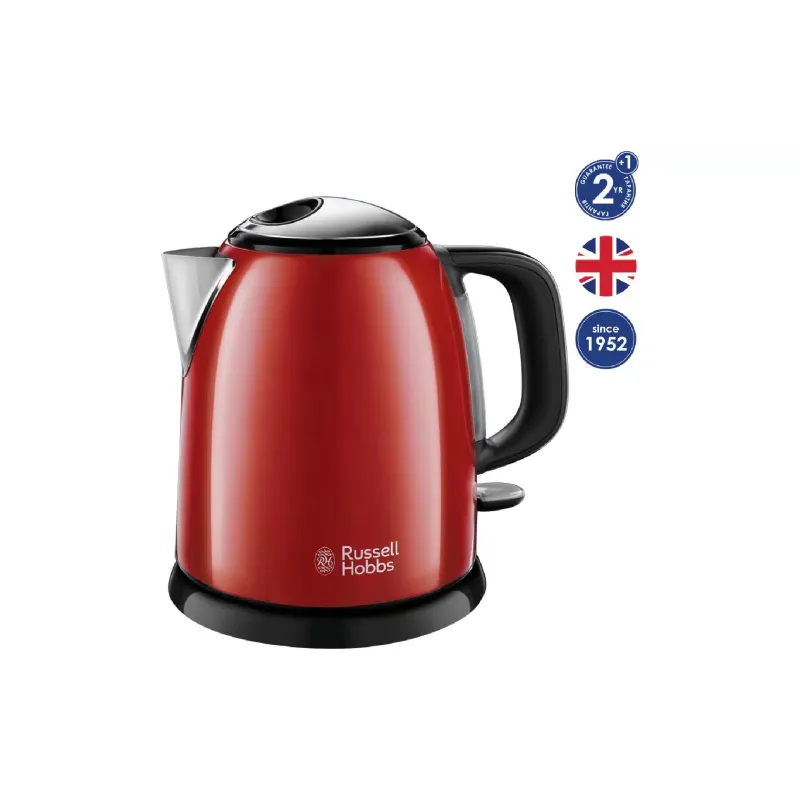 Electric kettle Russell Hobbs Colours Plus Mini (24992-70), 1000 ml, Black/Red