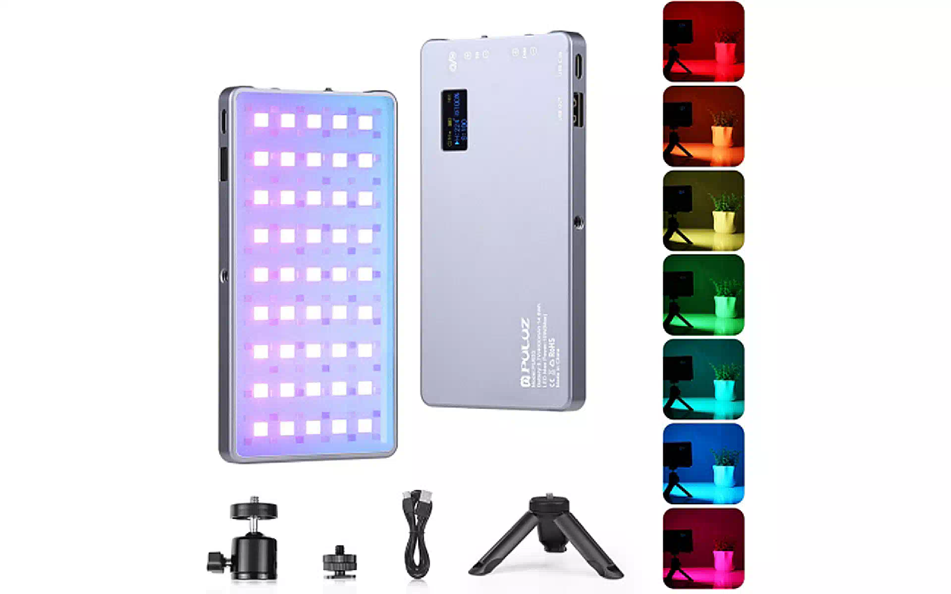 إضاءة RGB للتصوير الفوتوغرافي والفيديو Puluz (PU633) إضاءة RGB للتصوير الفوتوغرافي والفيديو Puluz (PU633)