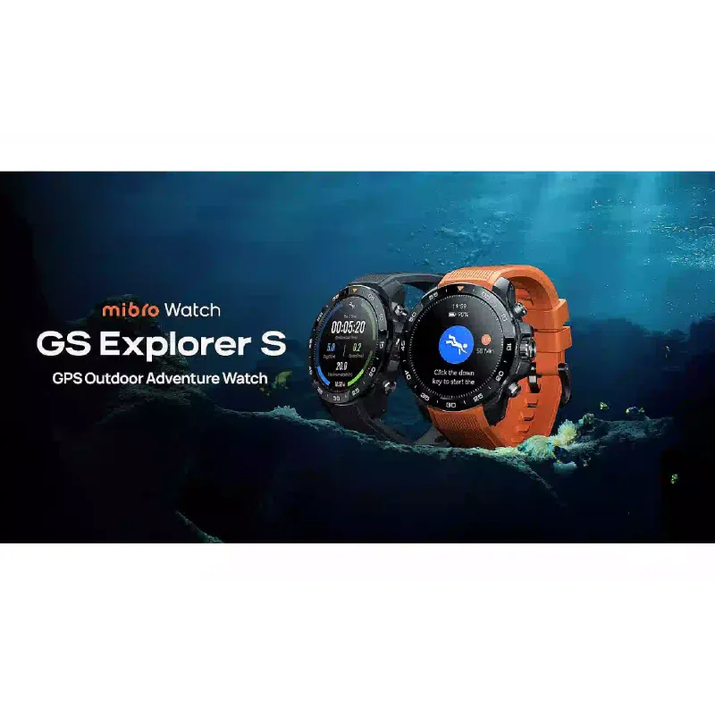 ساعة ذكية Mibro GS Explorer S, Black Obsidian (XPAW023OB)