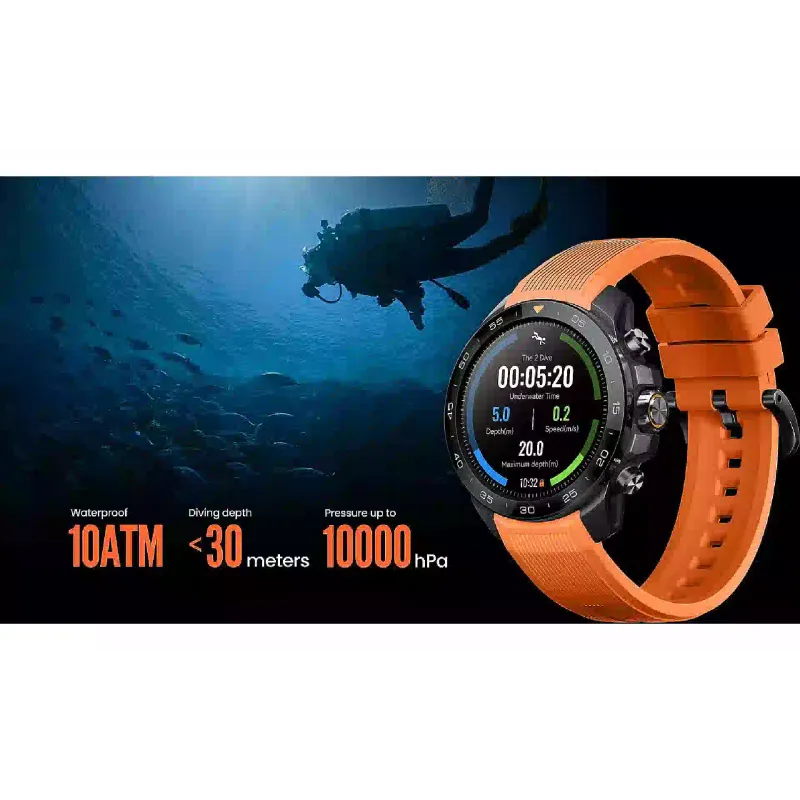 ساعة ذكية Mibro GS Explorer S, Black Obsidian (XPAW023OB)